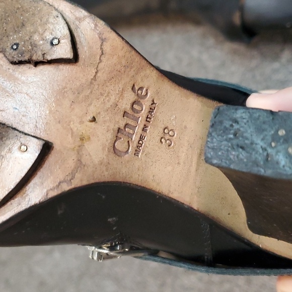 Chloé Womens Tall Riding Leather Heels Boots shoes sz EUR 38/8 - Picture 14 of 16